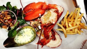 burger and lobster